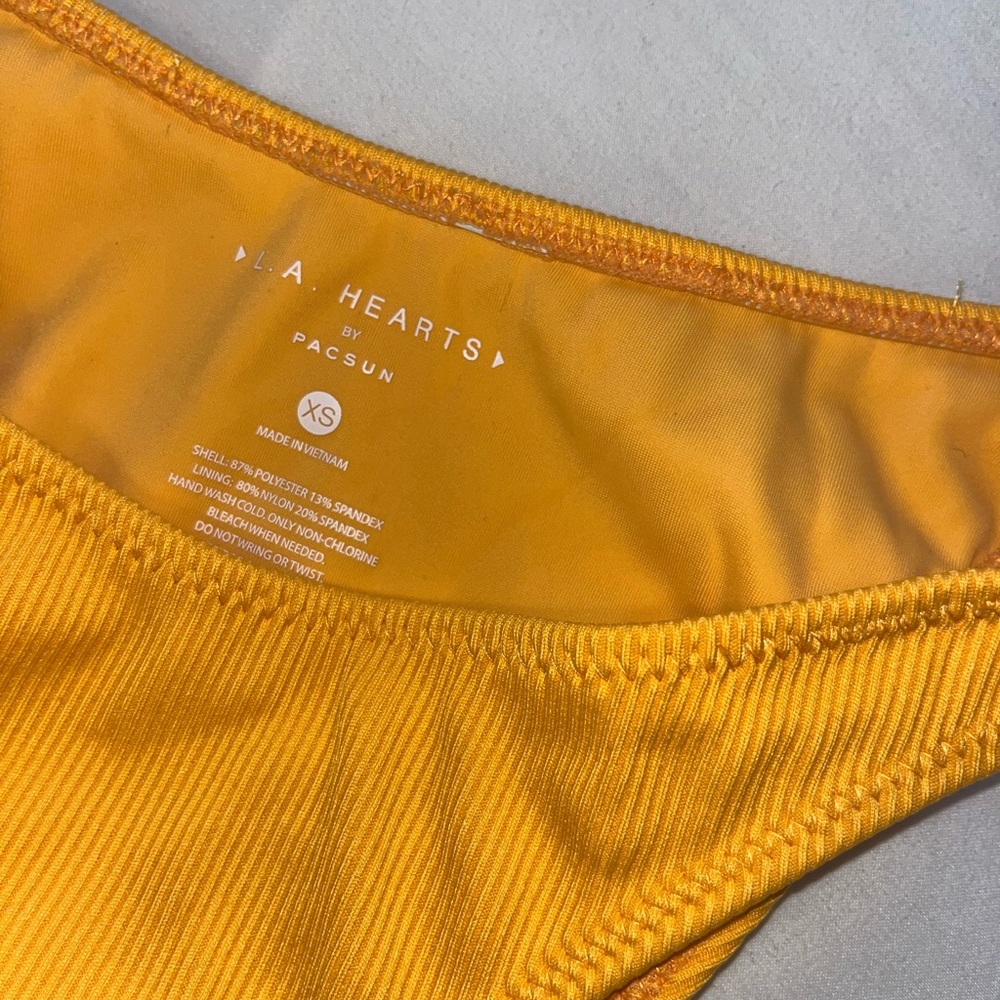 PacSun Ribbed Cheeky Orange Bikini Bottoms